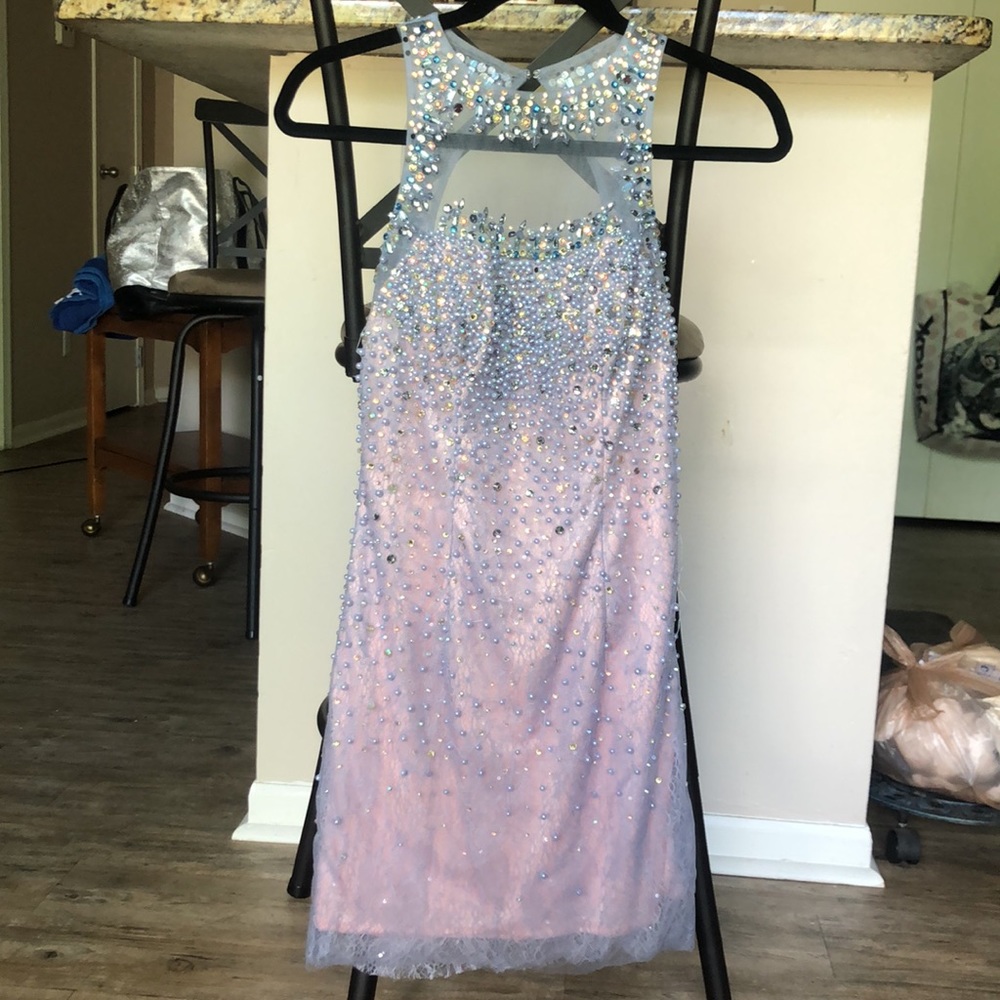 Purple beaded Dave and Jonny’s Dress